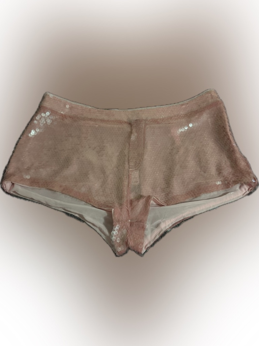 Fashion Nova Blush Pink Sequin Micro Shorts